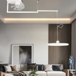 LED Pendant Light with Ceilling Light Industrial Pendant Light Fixture Swing Arm Hanging Light, Adjustable Dome Ceiling Pendant Light for Dining Room Living Room 110-240V