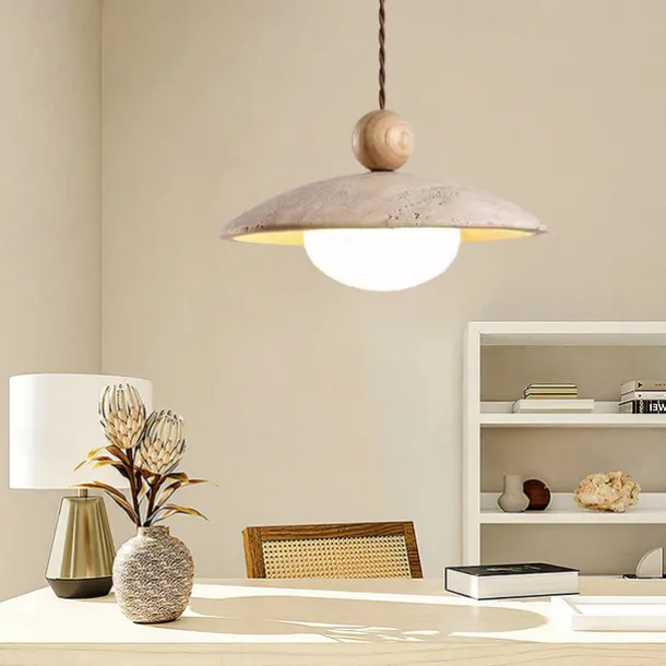 LED Pendant Light Wood Design Warm White Modern Farmhouse Cord Adjustable Pendant Lamps Kitchen Island Lighting for Dining Room Bedroom Hallway Over Sink 110-240V