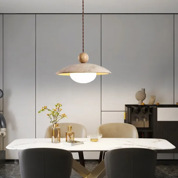 LED Pendant Light Wood Design Warm White Modern Farmhouse Cord Adjustable Pendant Lamps Kitchen Island Lighting for Dining Room Bedroom Hallway Over Sink 110-240V