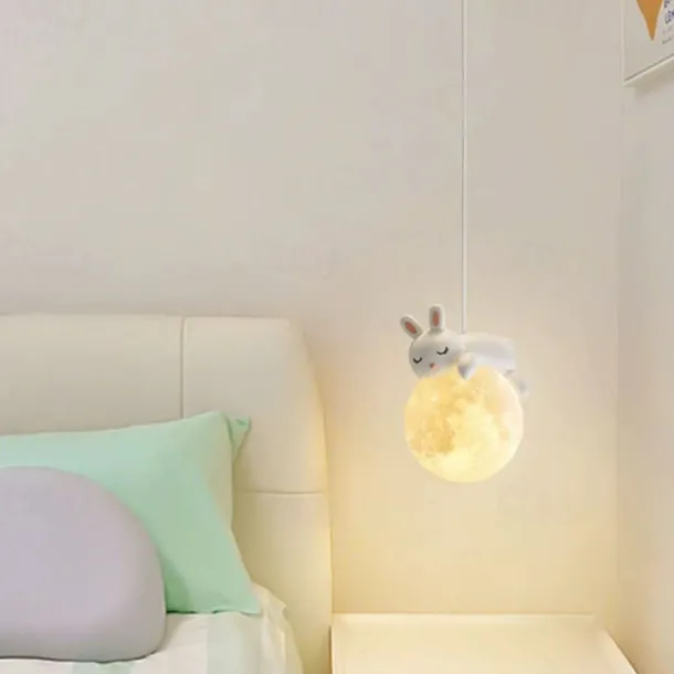 LED Pendant Lights Creative Little Bear 3 Light Color 15 cm Bedroom Bedside Modern Children's Room Chandelier Home Decoration Hanging Lamp Fixture Island Design Resin Painted Finishes 85-265V