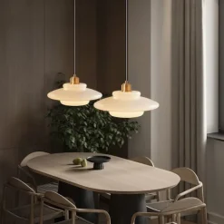 LED Pendant Lights for Over Dining Room Table 1 Light Brass Ceiling Pendant Light for Kitchen Island Light Entryway Lighting 110-240V