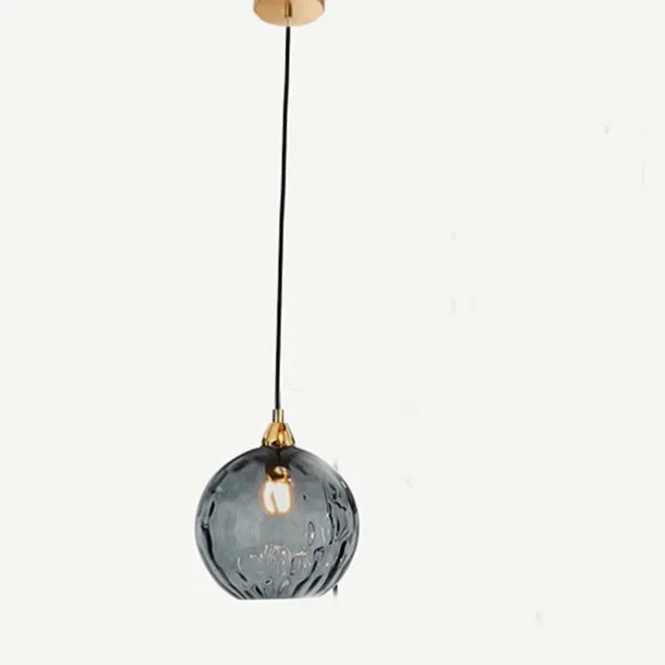 LED Pendant Lights Kitchen Island Hand Blown Glass Lighting Marble Blue Modern Farmhouse Foyer Entryway Light Fixtures Ceiling Hanging Globe Over Table