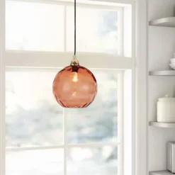 LED Pendant Lights Kitchen Island Hand Blown Glass Lighting Marble Blue Modern Farmhouse Foyer Entryway Light Fixtures Ceiling Hanging Globe Over Table