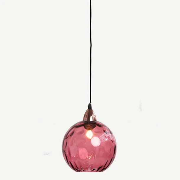 LED Pendant Lights Kitchen Island Hand Blown Glass Lighting Marble Blue Modern Farmhouse Foyer Entryway Light Fixtures Ceiling Hanging Globe Over Table