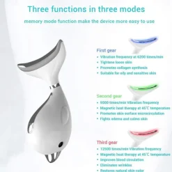 LED Photon Therapy Face Neck Lifting Massager Anti-aging Skin Tighten Reduce Double Chin Anti-Wrinkle Device