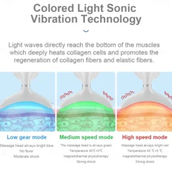 LED Photon Therapy Face Neck Lifting Massager Anti-aging Skin Tighten Reduce Double Chin Anti-Wrinkle Device