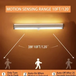 20LED PIR Motion Sensor Lamp Cupboard Wardrobe Bed Lamp Under Cabinet Night Light Smart Light Perception For Closet Stairs Led Human Body Induction Light