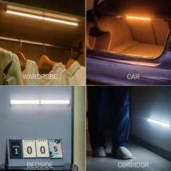 20LED PIR Motion Sensor Lamp Cupboard Wardrobe Bed Lamp Under Cabinet Night Light Smart Light Perception For Closet Stairs Led Human Body Induction Light