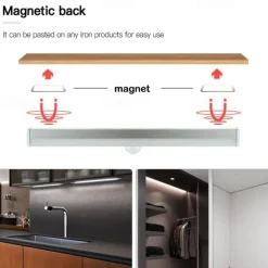 20LED PIR Motion Sensor Lamp Cupboard Wardrobe Bed Lamp Under Cabinet Night Light Smart Light Perception For Closet Stairs Led Human Body Induction Light