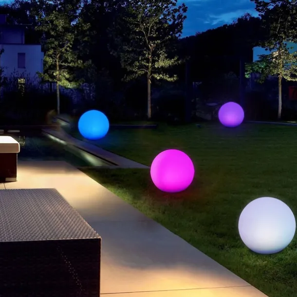 LED Pool Floating Light 40cm, Waterproof Glowing Inflatable Ball for Outdoor Swimming Pool Decoration and Pool Sports