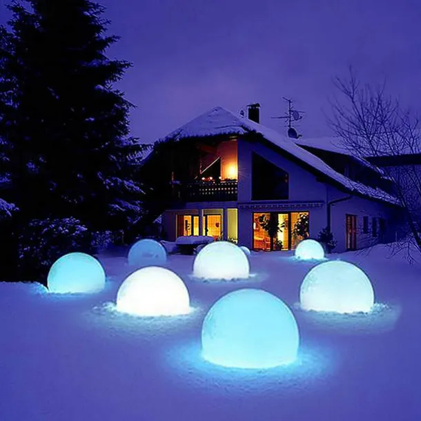 LED Pool Floating Light 40cm, Waterproof Glowing Inflatable Ball for Outdoor Swimming Pool Decoration and Pool Sports