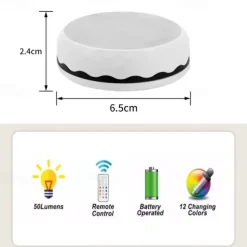 LED Puck Light 3/6pcs Under-Cabinet Light 13 Colors LED Spotlight Infrared RGB Touch Cabinet Ambient Dimming Night Light Pat Hockey Light Timer with Remote Control