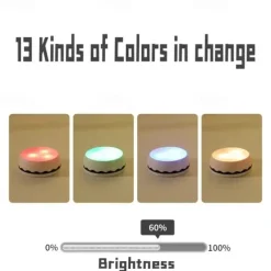 LED Puck Light 3/6pcs Under-Cabinet Light 13 Colors LED Spotlight Infrared RGB Touch Cabinet Ambient Dimming Night Light Pat Hockey Light Timer with Remote Control