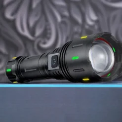 LED Rechargeable Flashlights High Lumen Super Bright Tactical Flashlight, Zoomable High Powered Capacity Handheld Flashlights for Emergency Camping Hiking Gift