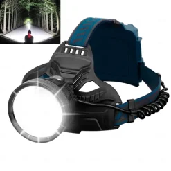 LED Rechargeable Headlamps, Camping Lights 90000 Lumen Super Bright Headlamp Flashlight 90° Adjustable 4 Modes IPX5 Waterproof USB Rechargeable Head Lamp
