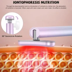 Led Red Light Therapy Face Eye Dark Spots Hyperpigmentation Mini Microcurrent Small Wand Electric Facial Massager Anti-aging Firming Beauty Tool