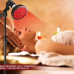 Led Red Light 54w Tripod Light Bulb Physiotherapy Light Par38 Dual Core 660 850nm Red Light Therapy Lamp Near Infrared Combo Bulb for Skin Care, Pain Relief, and Anti-Aging Benefits