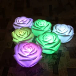 LED Rose Night Light Holiday Party Light Rose Valentine's Day Wedding Light Garden Decoration Night Light Rose.