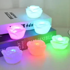 LED Rose Night Light Holiday Party Light Rose Valentine's Day Wedding Light Garden Decoration Night Light Rose.