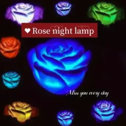 LED Rose Night Light Holiday Party Light Rose Valentine's Day Wedding Light Garden Decoration Night Light Rose.