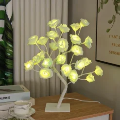 LED Rose Tree Lamp Valentine's Day Desk Lamp Wedding Birthday Party Home Bedroom Night Light USB Powered Removable Valentine's Day Decoration Night Light