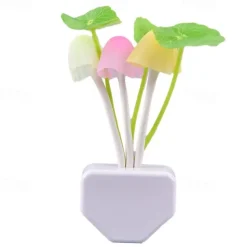 LED Sensor Night Light Plug-in Mushroom NightLights Color Changing Lamp Mushroom Decor, AUSAYE Mini Cute Night Lights for Kids Adults Bedroom Toilet Bathroom Stairs Kitchen Hallway