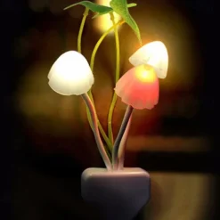 LED Sensor Night Light Plug-in Mushroom NightLights Color Changing Lamp Mushroom Decor, AUSAYE Mini Cute Night Lights for Kids Adults Bedroom Toilet Bathroom Stairs Kitchen Hallway