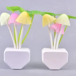 LED Sensor Night Light Plug-in Mushroom NightLights Color Changing Lamp Mushroom Decor, AUSAYE Mini Cute Night Lights for Kids Adults Bedroom Toilet Bathroom Stairs Kitchen Hallway