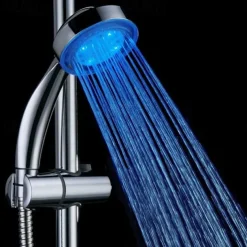 LED Shower Head Color Changing 2 Water Mode 7 Color Glow Light Automatically Changing Handheld Showerhead