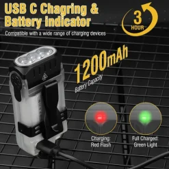 LED Small Powerful EDC Flashlight with Warm White Red Light,Bright 1200LM USB C Rechargeable 10 Modes Mini Pocket Keychain Flash Light with Clip IP67 Waterproof