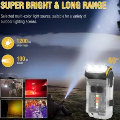 LED Small Powerful EDC Flashlight with Warm White Red Light,Bright 1200LM USB C Rechargeable 10 Modes Mini Pocket Keychain Flash Light with Clip IP67 Waterproof