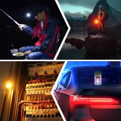 LED Small Powerful EDC Flashlight with Warm White Red Light,Bright 1200LM USB C Rechargeable 10 Modes Mini Pocket Keychain Flash Light with Clip IP67 Waterproof