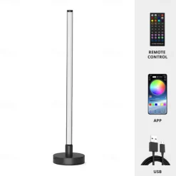 LED Smart Light Bar RGB Pickup Rhythm Night Light Music Bluetooth APP Remote Control Bedside Desktop Computer Game TV Atmosphere Light Shustar