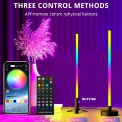 LED Smart Light Bar RGB Pickup Rhythm Night Light Music Bluetooth APP Remote Control Bedside Desktop Computer Game TV Atmosphere Light Shustar