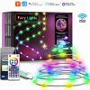 LED Smart Light Tuya Intelligent Point Control Leather Wire Light, IP68 Waterproof Christmas Tree Lights WiFi-Controlled Colorful LED Light String USB Power Supply with Remote Control