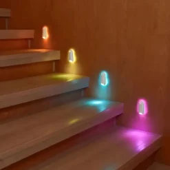 LED Smart Motion Sensor Night Light 8 Colors USB Rechargeable Toilet Seat Light for Home Bedroom Hallway WC Lighting Decoration 1/2pcs