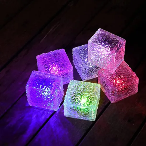 LED Solar Ice Cube Landscape Light Outdoor Ground Lights Waterproof Floor Tile Light For Garden Patio Passage Pond Outdoor Decoration Lawn Lamp