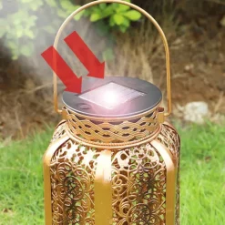 LED Solar Hanging Lights - Pathway Garden Outdoor Retro Wrought Iron Lantern, Waterproof for Balcony, Terrace, Lawn, Indoor/Outdoor Decoration 1pc