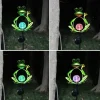 LED Solar Landscape Lights Frog Iron Crackle Ground Lamp Outdoor Garden Patio Animal Decoration Waterproof Auto On/Off Yard Pound Solar Light(Warm White / Multi Color)for Halloween