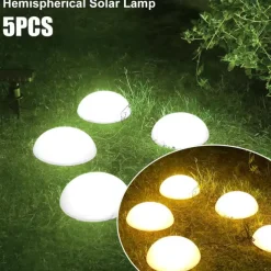 LED Solar Lawn 5-in-1 Led Solar Lights Hemisphere Solar Garden Yard Light Waterproof Outdoor for Pathway Villa Ground Landscape