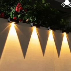 LED Solar Outdoor Lights Wall Light Fence Lights Super Bright Patio Lights Outdoor Lighting Waterproof Garden Light Balcony Fence Porch Home Decoration Solar Night Lamp