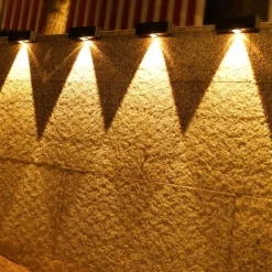 LED Solar Outdoor Lights Wall Light Fence Lights Super Bright Patio Lights Outdoor Lighting Waterproof Garden Light Balcony Fence Porch Home Decoration Solar Night Lamp