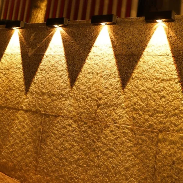 LED Solar Outdoor Lights Wall Light Fence Lights Super Bright Patio Lights Outdoor Lighting Waterproof Garden Light Balcony Fence Porch Home Decoration Solar Night Lamp