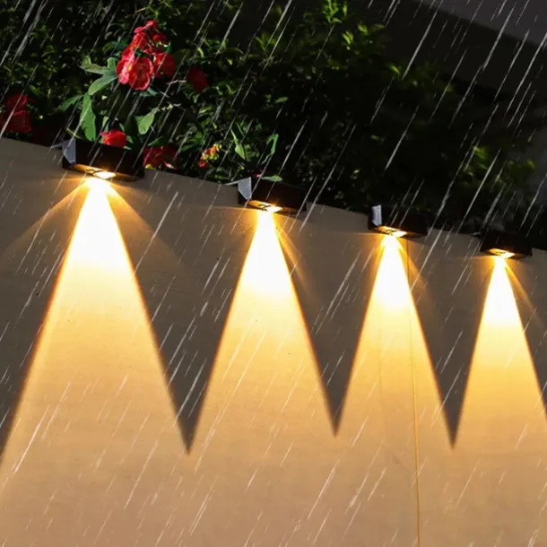 LED Solar Outdoor Lights Wall Light Fence Lights Super Bright Patio Lights Outdoor Lighting Waterproof Garden Light Balcony Fence Porch Home Decoration Solar Night Lamp