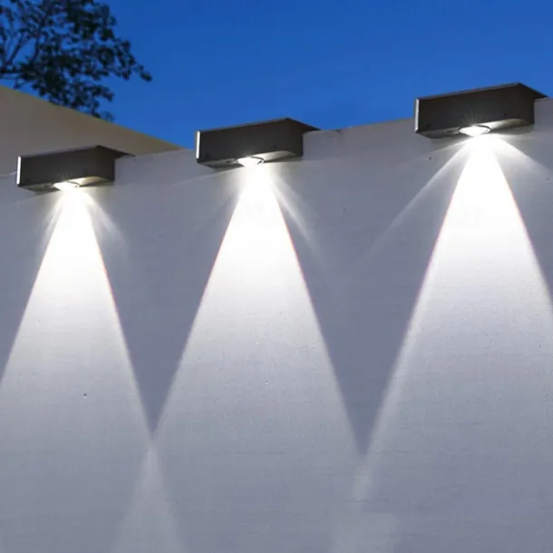 LED Solar Outdoor Lights Wall Light Fence Lights Super Bright Patio Lights Outdoor Lighting Waterproof Garden Light Balcony Fence Porch Home Decoration Solar Night Lamp