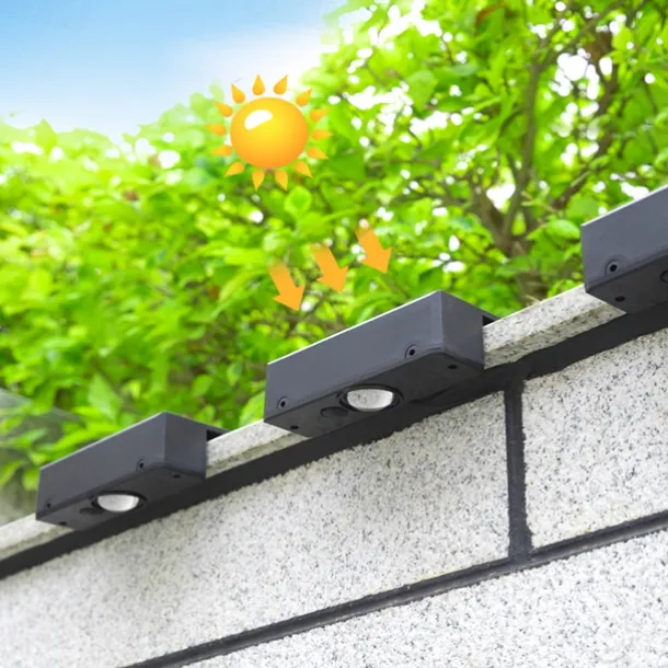 LED Solar Outdoor Lights Wall Light Fence Lights Super Bright Patio Lights Outdoor Lighting Waterproof Garden Light Balcony Fence Porch Home Decoration Solar Night Lamp