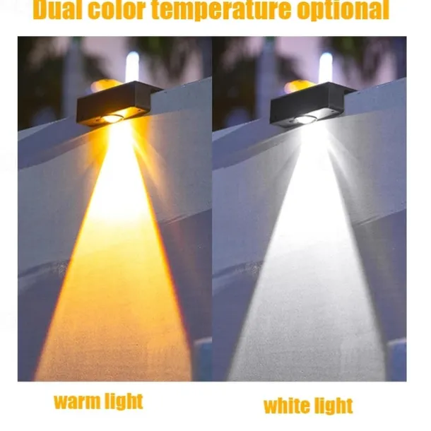 LED Solar Outdoor Lights Wall Light Fence Lights Super Bright Patio Lights Outdoor Lighting Waterproof Garden Light Balcony Fence Porch Home Decoration Solar Night Lamp