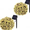 LED Solar Outdoor String Lights, Waterproof 12m 100LEDs & 7m 50LED String Lights for Christmas Garden & Party