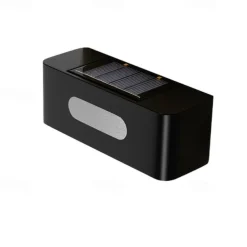 LED Solar Outdoor Wall Lights Step Lights Waterproof Up and Down Security Wall Lamps Energy Saving Step Lights LED Lighting for Garden Step Stair Yard Pathway Backyard Decoration Solar Fence Lights (Warm/White)