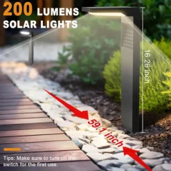 LED Solar Pathway Lights Outdoor Waterproof Bright Landscape Path Lights for Yard Patio Backyard Lawn Driveway Walkway Garden Decorative with Warm and Cool White Light